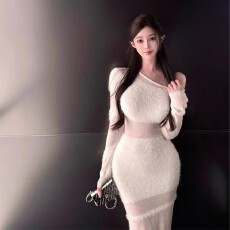 批发优雅性感风纯新款设计秋冬女装<b class='q'>时尚</b>露肩显瘦修身<b class='q'>连衣裙</b>修身