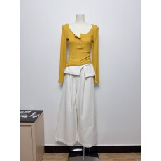 批发蒜尼尼【ins博主裤】可拆卸屁帘裤子后面<b class='q'>松紧腰</b>俏皮感<b class='q'>牛仔裤</b>7866