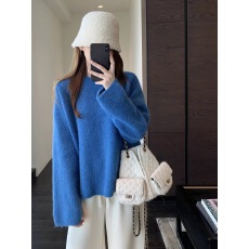 批发AMR UU◆慵懒氛围感～颜色好美软糯厚实保暖针织大毛衣女秋<b class='q'>冬</b>新款