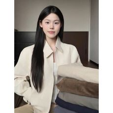 批发原版面料做工1*1+内里 简约工装夹克<b class='q'>外套</b>韩系<b class='q'>棒球</b>服女