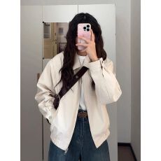 批发原版面料做工1*1+内里 简约工装夹克<b class='q'>外套</b>韩系<b class='q'>棒球</b>服女