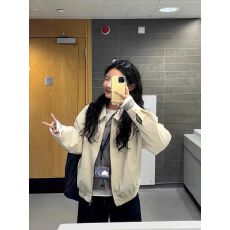 批发原版面料做工1*1+内里 简约工装夹克<b class='q'>外套</b>韩系<b class='q'>棒球</b>服女