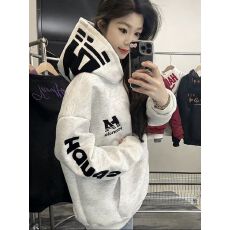 批发国潮hiphop美式高街字母刺绣连帽卫衣男女宽松加绒情侣款<b class='q'>外套</b>帽衫
