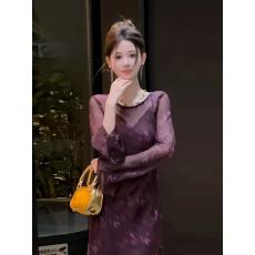 批发法式气质碎花<b class='q'>网纱</b>连衣<b class='q'>裙</b>女秋季高级感修身显瘦包臀吊带长<b class='q'>裙</b><b class='q'>两件套</b>