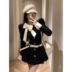 批发2025春秋新款法式小香风千金公主连衣<b class='q'>裙</b>女高级感生日party<b class='q'>礼服</b><b class='q'>裙</b>