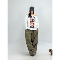 批发<b class='q'>街头</b>辣妹风松弛感一字领露肩卫衣女慵懒风长袖上衣