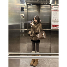 批发韩系巨好看棕色短款毛呢外套女秋<b class='q'>冬</b>季2025新款高级感收腰呢子大衣