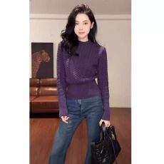 批发法式小立领套头打底麻花毛衣女秋冬内搭可外穿收腰显瘦针织衫<b class='q'>上衣</b>