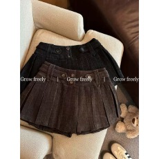 批发辣妹复古低腰呢子<b class='q'>百褶</b><b class='q'>半身裙</b>2026新款秋冬设计减龄防走光短裙子