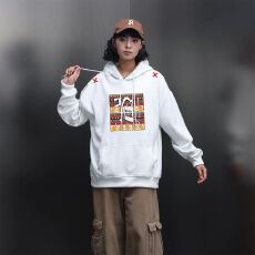 小红书纯棉华棉复合牛奶丝320克银狐绒420克创意帽边连帽卫衣