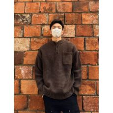 批发亨利领新款毛衣男冬季<b class='q'>日系</b>复古保暖毛线衣外套简约内搭打底衫毛衫