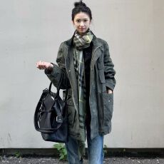 批发美式巴恩风重工砂洗做旧多袋立体工装<b class='q'>夹克</b>宽松oversize落肩外套潮