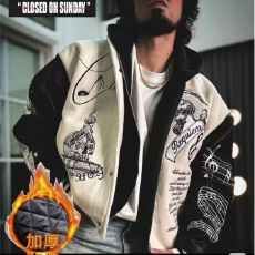 批发美式复古2025秋装<b class='q'>新款</b>男款飞行员夹棉夹克高级感棒球服外套