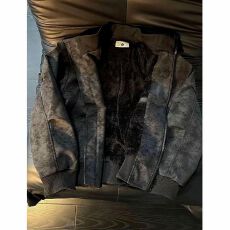 美式复古vintage手工擦色做旧工艺皮衣外套男宽松暗黑风机车夹克