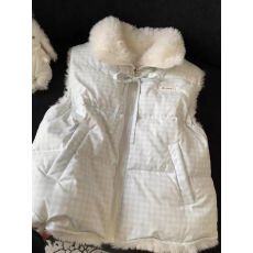 批发温柔<b class='q'>甜美</b>两面穿羽绒棉服马甲女2025冬季新款叠穿毛毛背心