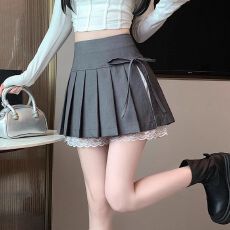 批发好质量+安全裤+蕾丝小众<b class='q'>百褶</b>裙JK制服裙子<b class='q'>半身裙</b>春夏季短裙秋冬