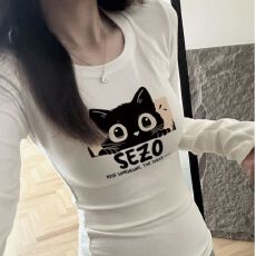 批发正肩<b class='q'>圆领</b>纯棉长袖<b class='q'>T</b><b class='q'>恤</b>女春秋新款内搭打底衫辣妹修身显瘦百搭上衣