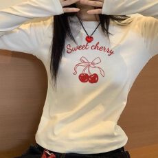 批发白色<b class='q'>圆领</b>打底衫内搭高级感2026新款春秋修身显瘦甜辣妹长袖<b class='q'>t</b><b class='q'>恤</b>女