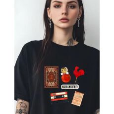 原版印花21支纯棉210克100%棉精梳紧密圆领印花短袖t恤女