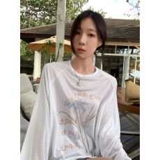 批发原版面料莱赛尔雪花冰爽棉165克布面爽滑微透<b class='q'>长袖</b>牛角袖防晒罩衫