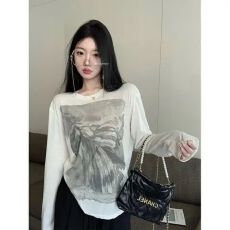 批发竹节罗纹 <b class='q'>长袖</b><b class='q'>t</b><b class='q'>恤</b>女夏薄款防晒罩衫上衣