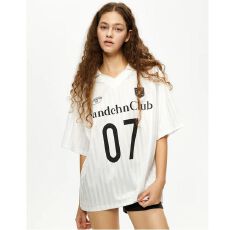 批发原版<b class='q'>运动</b>面料原版做工美式字母印花条纹<b class='q'>运动</b>球衣短袖T恤男女夏季