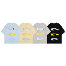 批发19支220克100%纯棉  刺绣加<b class='q'>饰品</b>发夹拼】休闲<b class='q'>上衣</b>圆领趣味设计感