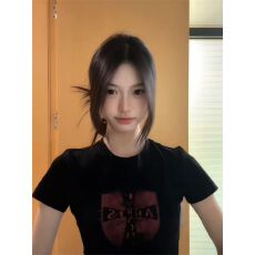 批发直出【40支230克95%棉+5%氨纶后包领】高弹修身常规正肩<b class='q'>t</b><b class='q'>恤</b><b class='q'>女</b>