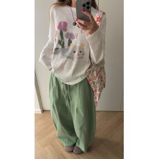 批发广州布料莱赛尔丝滑雪花棉】薄款微透防晒罩衫女<b class='q'>长袖</b><b class='q'>宽松</b>圆领上衣