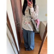 批发广州150克彩虹麻】薄款微透防晒罩衫女夏<b class='q'>宽松</b>圆领<b class='q'>长袖</b><b class='q'>T</b><b class='q'>恤</b>印花上衣