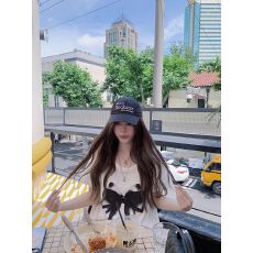 批发【官图 实价】220克40支1×1酷丝棉 设计感露肩女辣妹印花斜肩T恤