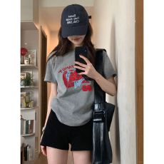 批发原版做法纯棉220克40支奥代尔食毛+手感<b class='q'>圆领</b>正肩短袖<b class='q'>T</b><b class='q'>恤</b>女