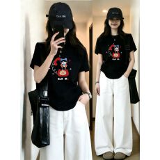 批发原版做法纯棉220克40支奥代尔食毛+手感<b class='q'>圆领</b>正肩短袖<b class='q'>T</b><b class='q'>恤</b>女