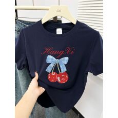 批发原版做法纯棉220克40支奥代尔食毛+手感<b class='q'>圆领</b>正肩短袖<b class='q'>T</b><b class='q'>恤</b>女