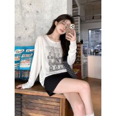 批发直播质量65棉140克雪花棉长袖T恤防晒衫打底衫罩衫宽松】人像印花