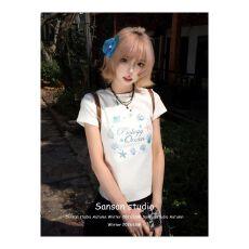 批发源头直播质量40支230克95%棉+5%氨纶后包领 高弹力修身】贝壳印花