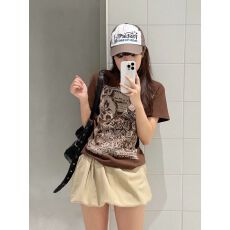 批发原版做法纯棉220克40支奥代尔食毛+手感圆领正肩短袖T恤女