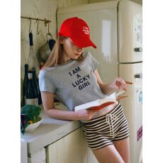 批发原版做法纯棉220克40支食毛+手感有弹力印花修身收腰短袖t恤女