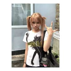 批发原版做法纯棉220克40支奥代尔食毛+手感圆领正肩短袖T恤女