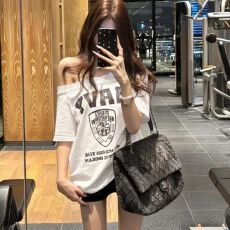 批发（纯棉220克40支奥代尔）印花短袖T恤女露肩<b class='q'>一字肩</b>斜肩