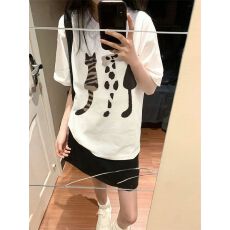 批发纯棉短袖t恤女夏季<b class='q'>体恤</b>宽松大码正肩上衣