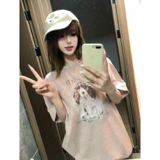 批发纯棉短袖t恤女夏季半袖白色时尚减龄<b class='q'>体恤</b>圆领上衣女