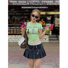 批发原版做法纯棉220克40支食毛+手感有弹力印花修身收腰短袖t恤女