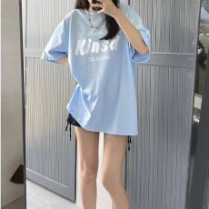 批发【河北纯棉200g】短袖<b class='q'>t</b><b class='q'>恤</b>女夏季新款<b class='q'>韩版</b>宽松oversize多巴胺上衣