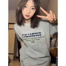 批发【河北纯棉200g】短袖<b class='q'>t</b><b class='q'>恤</b>女2026夏季新款<b class='q'>韩版</b>学院风宽松半袖上衣