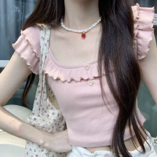 批发【260克随心裁】辣妹纯欲修身设计感显瘦遮肉飞袖