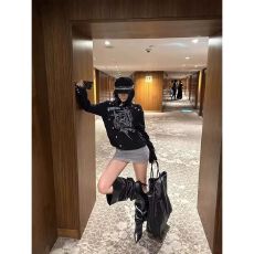 批发2026时尚牛仔<b class='q'>外套</b>春季新款男女装<b class='q'>百搭</b>翻领前扣多口袋长袖上衣