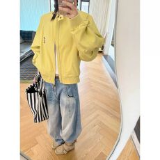 批发好质量原版起版 原版对色 毛巾绣】外套女秋季工装短款棒球服夹克