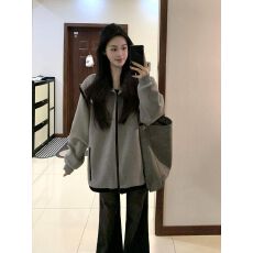 批发原版起版 加厚呢子）<b class='q'>外套</b>女春秋宽松上衣