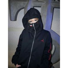 批发#薄款/加绒 白金拉链+全绣花 后包领【纯棉华棉复合】卫衣女